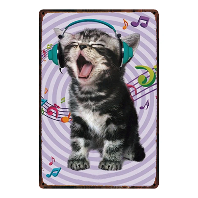

Music Cats Patrol Lives Here Metal Sign Tin Poster Home Decor Bar Wall Art Painting 20*30 CM Size y-2073