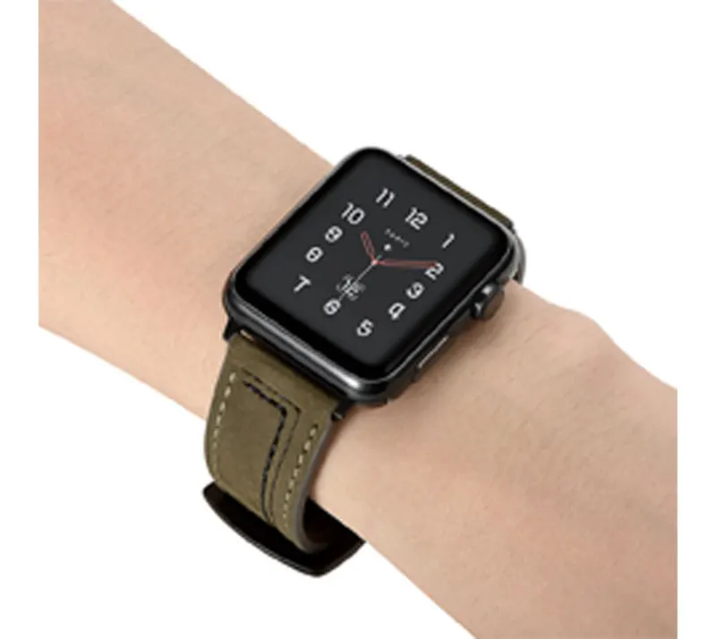 Ремешок из натуральной кожи для apple watch 42 мм 38 мм iWatch 4 ремешка 44 мм/40 мм кожаный ремешок для часов Браслет apple watch 5 4 3