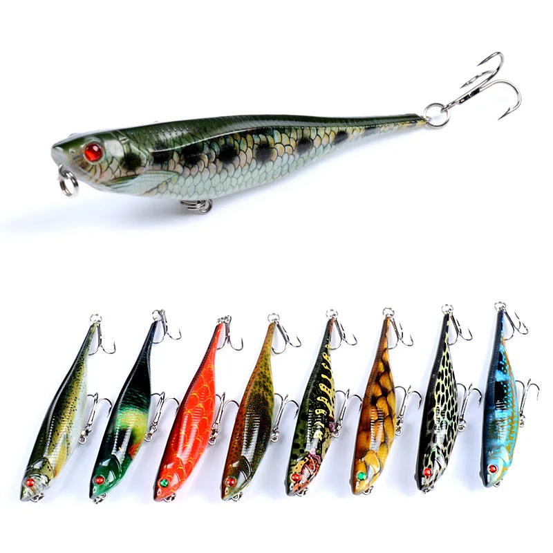 

1pcs Luya Pencil Floating Fishing Lures Painted Plastic Bait 9.9cm 9.9g Artificial Bionic Bait Alice Bass Wobbler Fishing Tackle