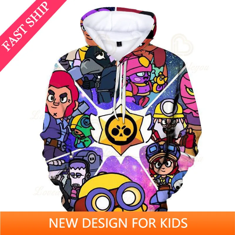 

Star Kids MAX Tops Men 2021 Boys Girls Browlings Crow Shoot Game 3D Print Hoodie Sweatshirt Clothing Harajuku Hoodies