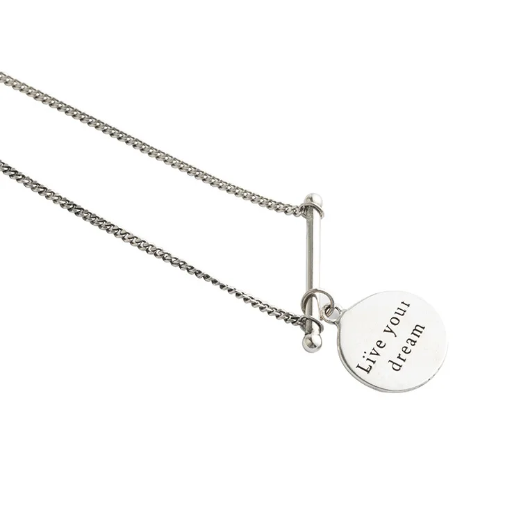 

Leouerry 925 Sterling Silver Inspirational Necklace LIVE YOUR DREAM Pendant Necklaces for Women Girls Silver 925 Jewelry Gift