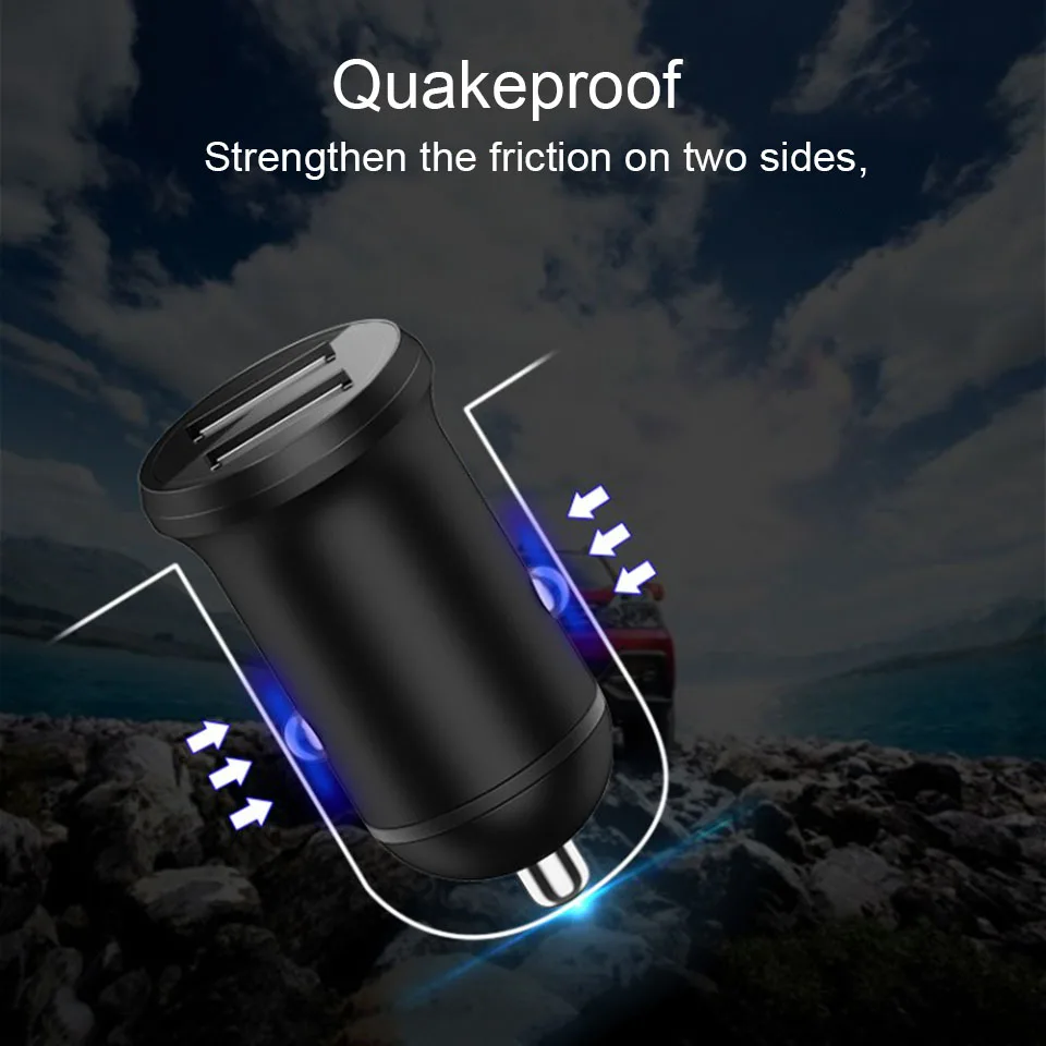 4.8A автомобильный сигаретный светильник er Dual USB Автомобильное зарядное устройство адаптер питания 12-24 В розетка для автомобильного прикуривателя сплиттер с светодиодный светильник