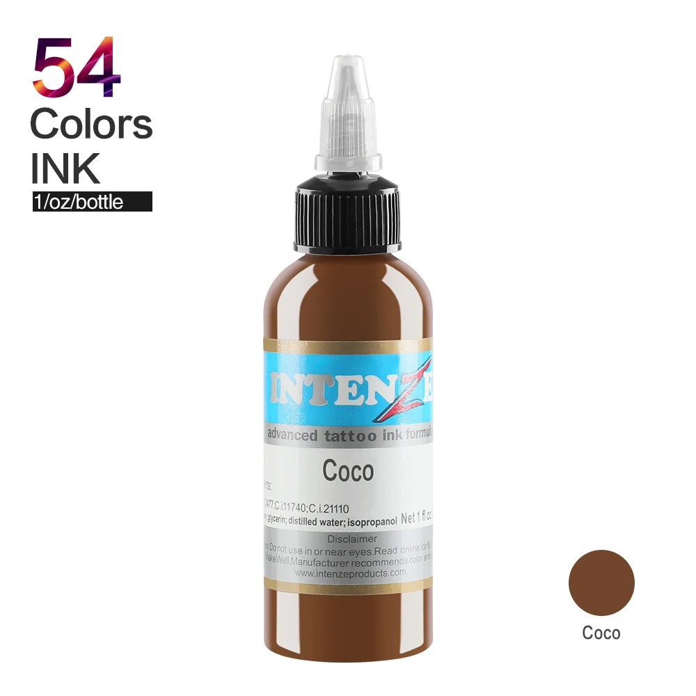 

54 Colors Professional Tattoo Ink Set Permanent Microblading Pigment Kit Tattoo & Body Art Supplies 1 Oz(30ML)/Bottle