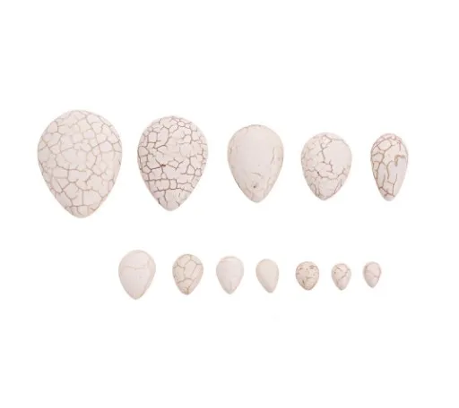 

10pcs/lot natural stone Water droplets white turquoise Square for jewelry making fashion good charm Ring accessories no hole