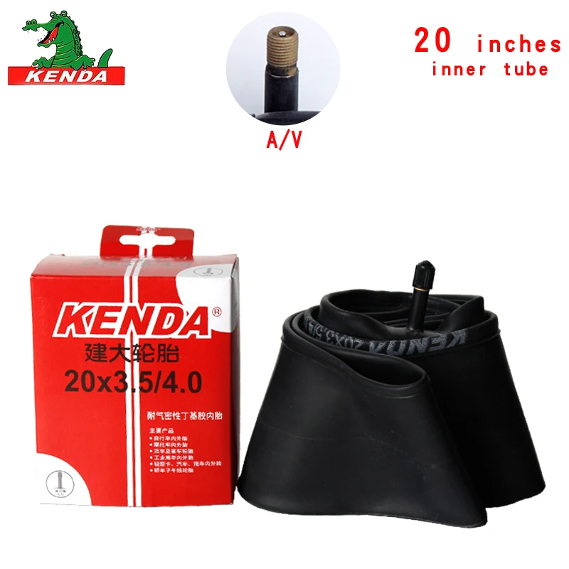 KENDA bicycle inner tube 20*3.5-4.0 AV tyre beach bike tire Bicycle parts 20 inch city fat tyres snow tires | Спорт и развлечения