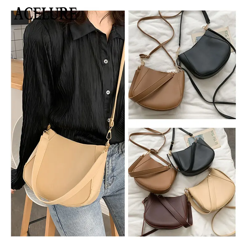 

Casual Fashion High Capacity Bucket Bags for Women Solid Color Soft PU Leather Shoulder Crossbody Bags Female Shopping Purse Bag