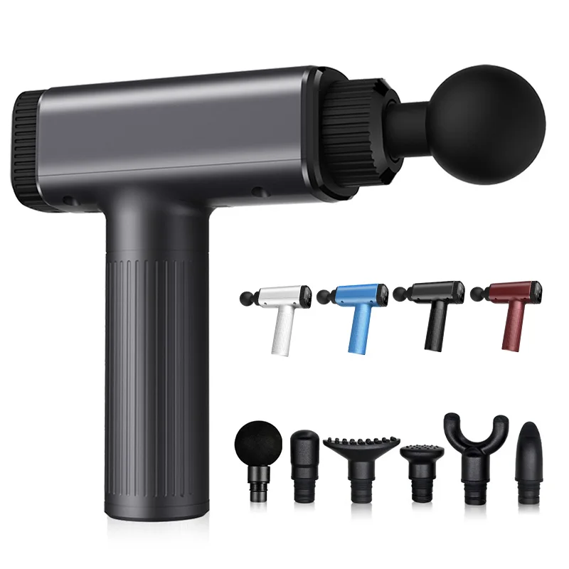 

6 Heads Massage Gun Muscle LCD Massage Gun Deep Tissue Percussion fascial Massager Relax For Pain Relief Fascia Gun Health Care