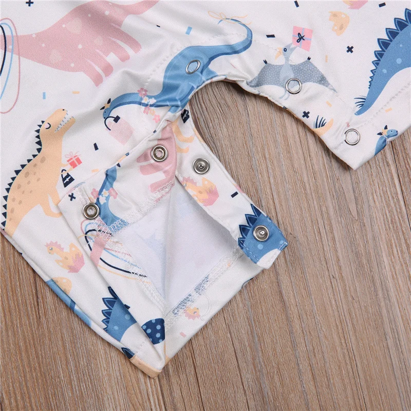 

Summer Autumn 3-24M Unisex Infant Toddle Newborn Baby Girl Boy Dinosaur Bodysuit Round Neck Short Sleeve Short Pants Romper