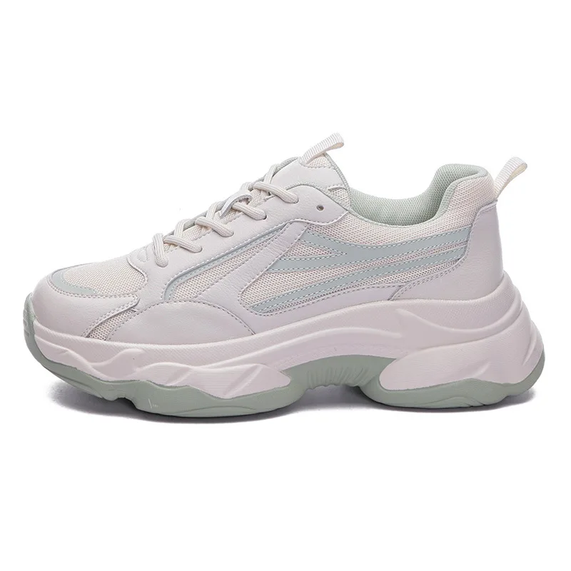 

SWYIVY Women Sneakers Fashion Casual Shoes Platform Flats Woman Comfort Breathable Mesh Flats Female Platform Vulcanized Shoes