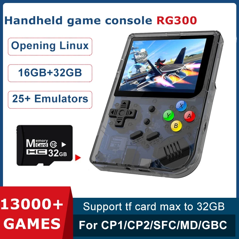 

Последняя версия 2,8 дюймового IPS-экрана RG300, ретро игровая консоль RetroFW OS, двойная система, ручной игровой плеер, игры, эмуляторы внутри