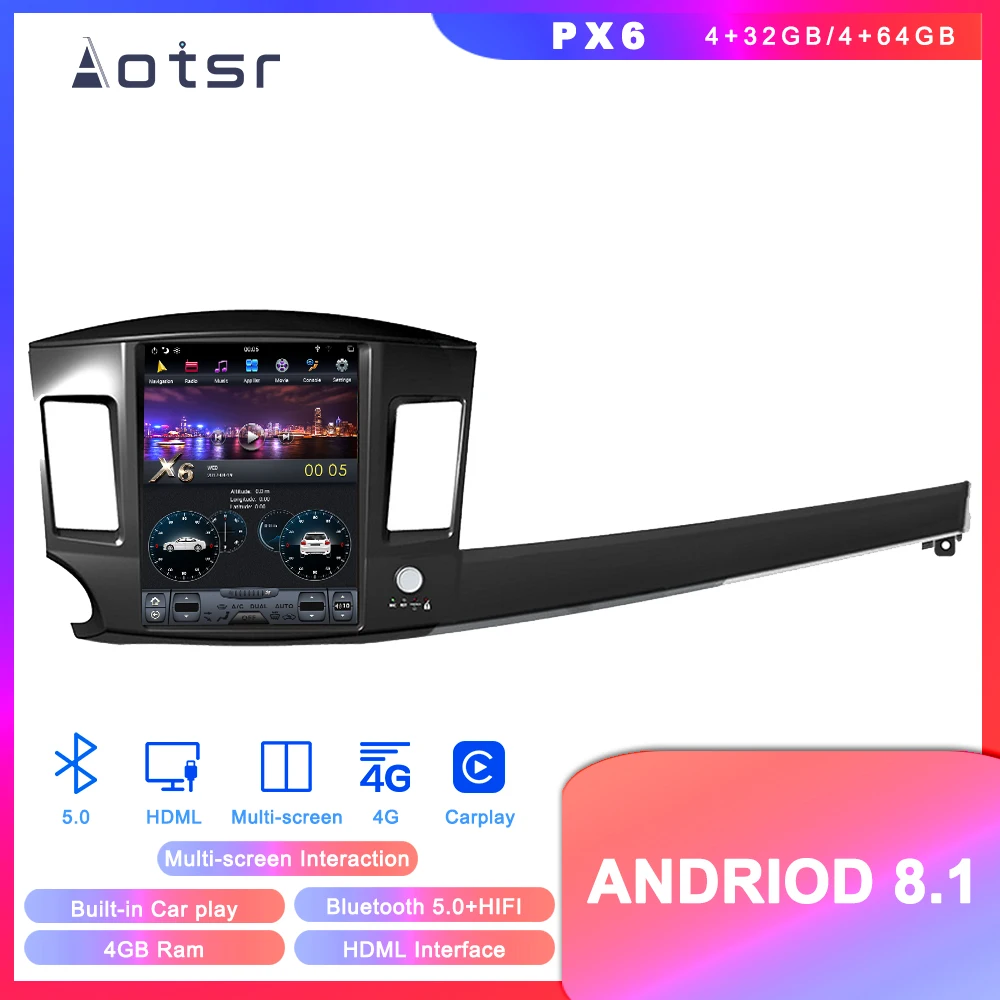 DVD плеер в стиле Tesla Android 8 1 с GPS навигацией для Mitsubishi Lancer 2007 2017 автомобильное радио