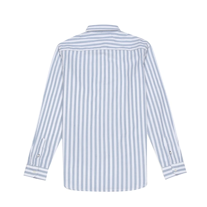 

Male long shirts fashion casual hombre chemises h802 stripe homme tomi high quality 100% cotton sleeve style collar type shirts