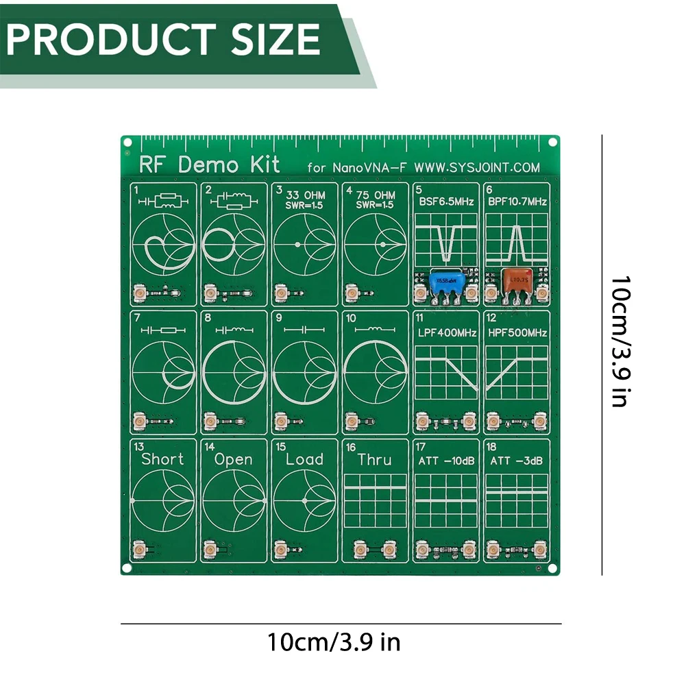 

Professional RF Demo Kit NanoVNA RF Tester Board Filter Attenuator For NanoVNA-F Vector Network Analyzer Learner Tool