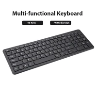 96 keys 2 4g wireless keyboard protable mini comfortable usb keyboard fn media keys for notebook laptop mac desktop