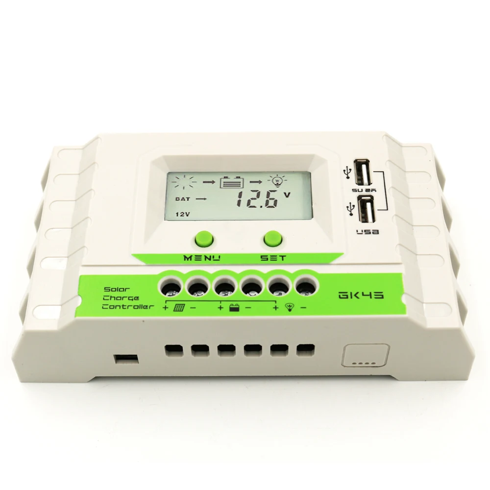 LCD 40/30/20/10 AMPS A Solar Panel Charger Controller Battery Regulator Voltage Control 12 24 v Vdc Volt Protect | Обустройство дома