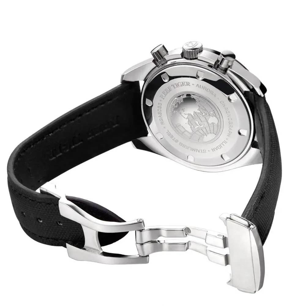 Спортивные мужские часы наручные светящийся хронограф Риф Тигр