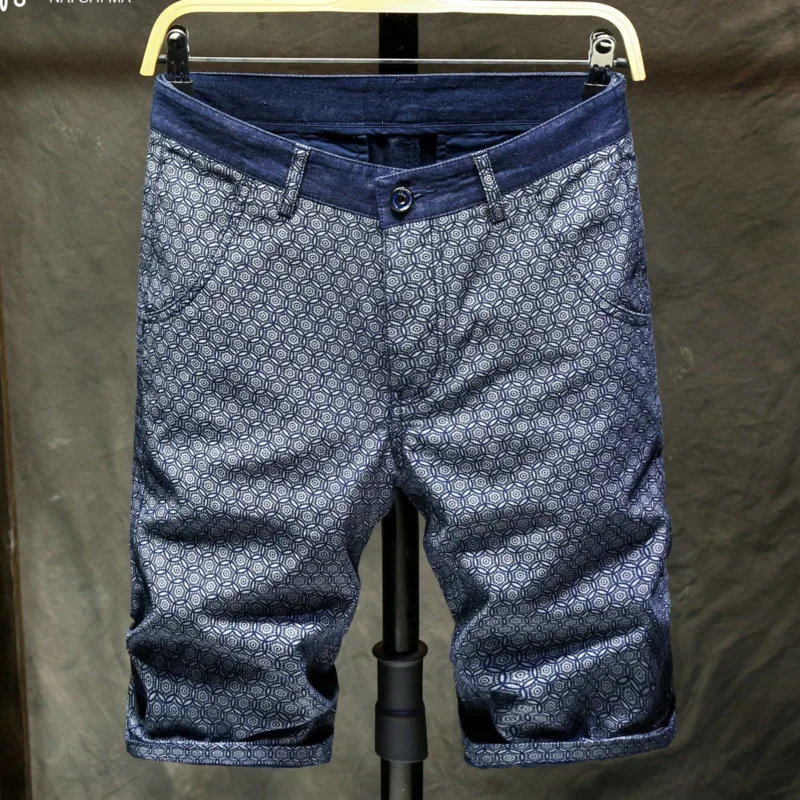 

Джинсовые шорты мужские, в клетку, в стиле хип-хоп