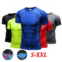 quality men summer casual outdoor t shirt men sports short sleeve sport fast dry breathable tops