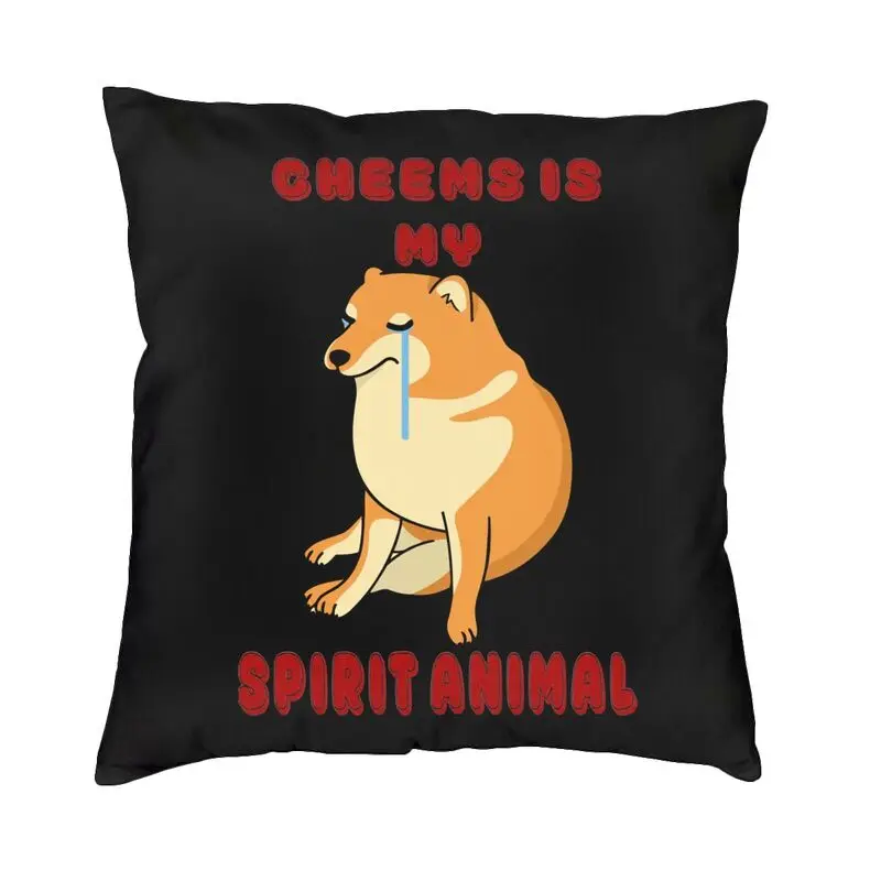 

Cheems Is My Spirit Animal Cryn Throw Pillow Case For Living Room Cheemsburger Luxury Sofa Cushion Cover Square Pillowcase