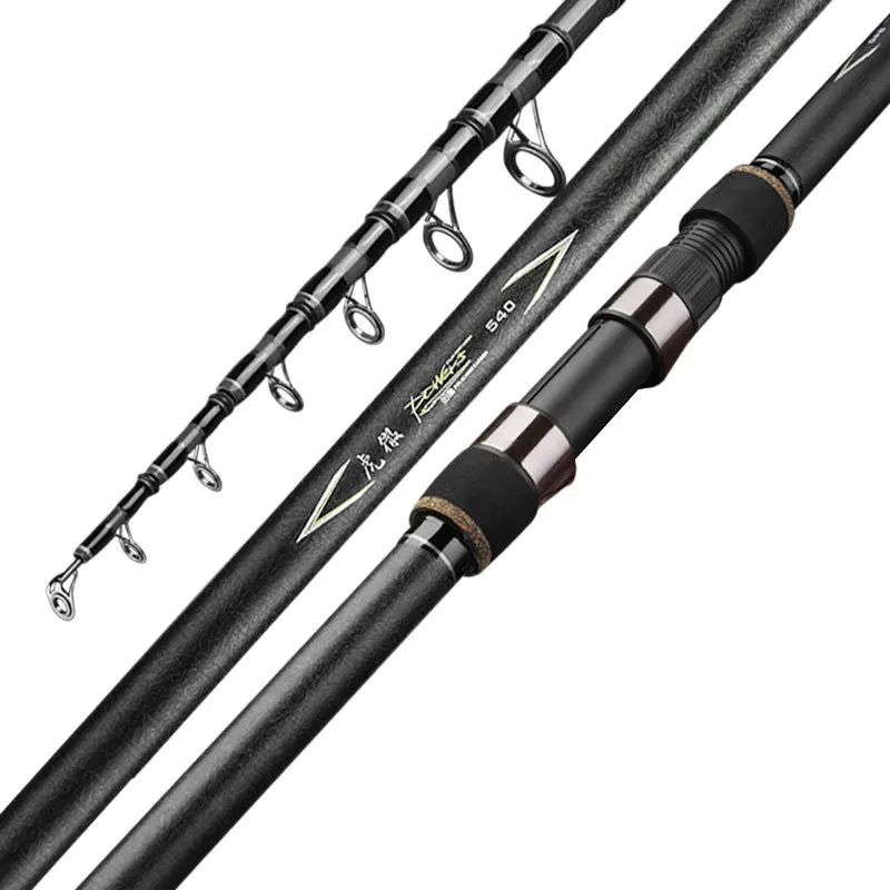 2.4m-5.4m high carbon fiber Sea pole distance throwing fishing rod superhard EVA handle freshwater small long shot fishing rod