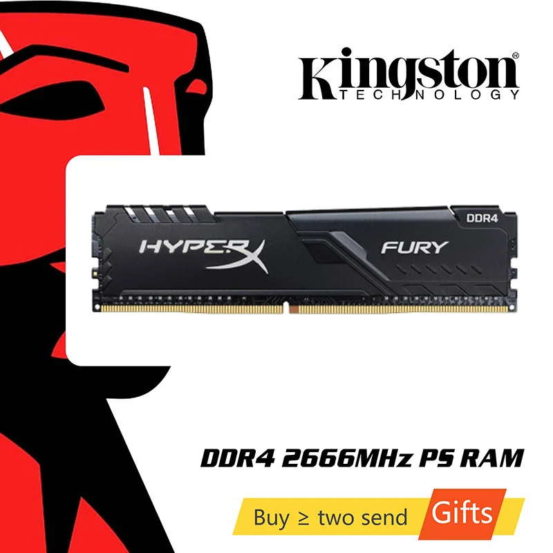 Оперативная память Kingston HyperX FURY DDR4 2666 МГц 8 ГБ 2400 16 3200 DIMM 288 pin|Оперативная память| |