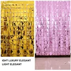 Фольгированная занавеска на Хэллоуин, занавеска на день рождения, занавеска с блестками, украшение на свадьбу и Рождество, Блестящий Фон с блестками, фольгированная занавеска с бахромой