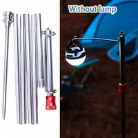 without lamps outdoor camping mini collapasible lantern stand pole selfie stick portable fishing lamp hook rack