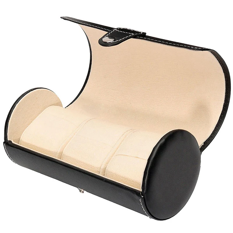

3 Slot Watch Box Travel Case Wrist Roll Jewelry Storage Collector Organizer