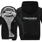 Толстовки Discovery Channel с шерстяной подкладкой, повседневные мужские свитшоты, уличная одежда унисекс, пуловер, пальто