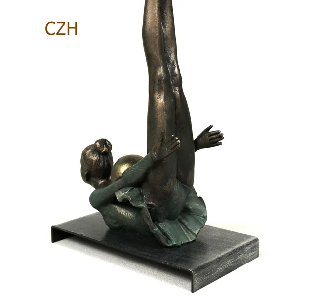 Винтажная скульптура из смолы, калистеника, железная статуя для гимнастики, сувенир, подарок на день рождения, ремесло, украшение, аксессуары для декора