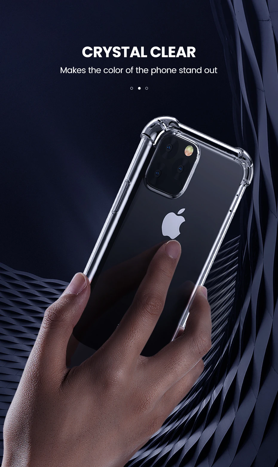Ugreen для iPhone 11 Pro Max чехол, защитный, 4 угла, усиленный, с защитой от падения, прозрачный чехол для iPhone 11 Pro Max чехол для телефона