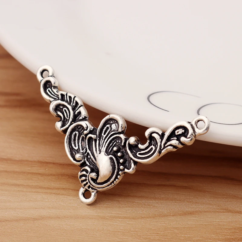 10 штук Соединитель с цветочным узором Подвески для ожерелья ювелирные изделия