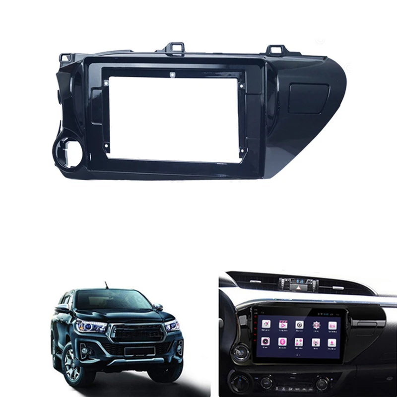 

Car Audio Radio 10.1 Inch 2 Din Fascia Frame Adapter for Toyota Hilux 2018(LHD) CD/DVD Player Stereo Panel Dash Trim