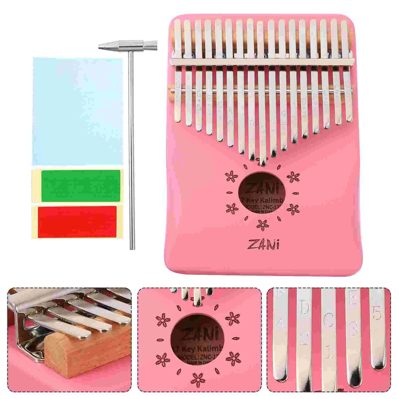 

1 Set Thumb Piano Kalimba Adult Child Finger Piano Premium 17 Keys Mbira