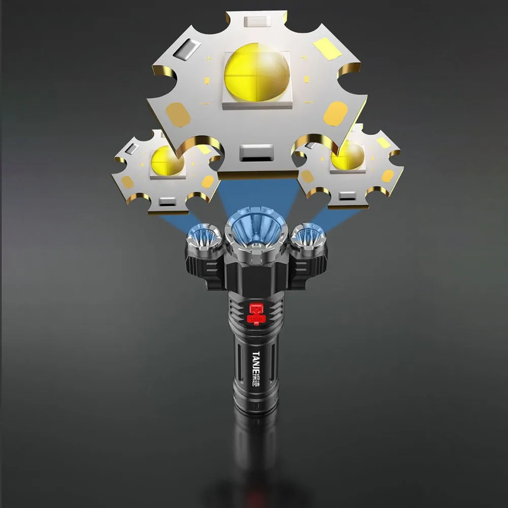 Мощный суперъяркий светодиодный фонарик лм перезаряжаемый от USB 3 СИД лампы