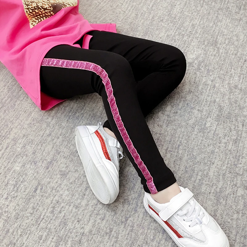 pink Новинка года; сезон осень-зима; штаны для девочек с изображением Эльзы и Анны; теплые хлопковые леггинсы для маленьких детей; брюки; штаны для девочек; одежда - Цвет: pink