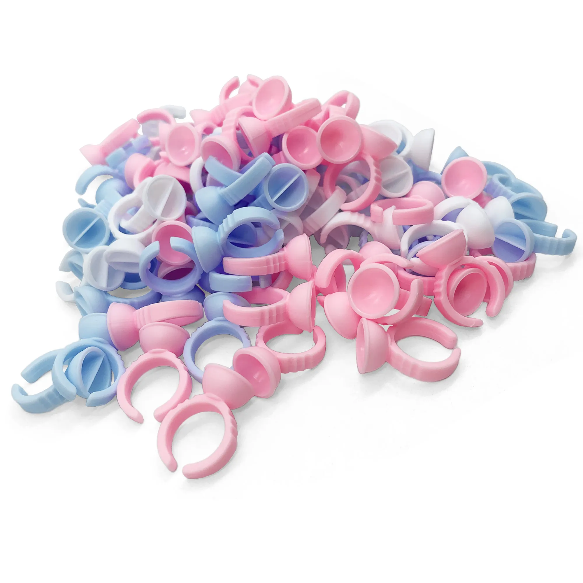 100 Шт. Одноразовый Вентилятор Для Клея Ресниц Розовые Подставки Татуировки