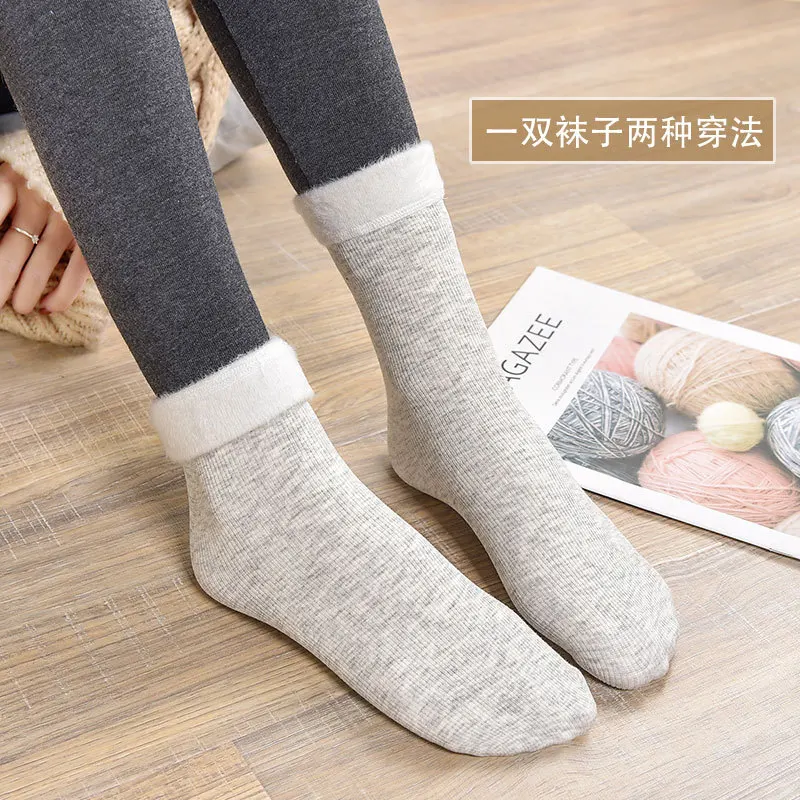 Зимние теплые носки яркие цвета плотные шерстяные кашемировые зимние унисекс