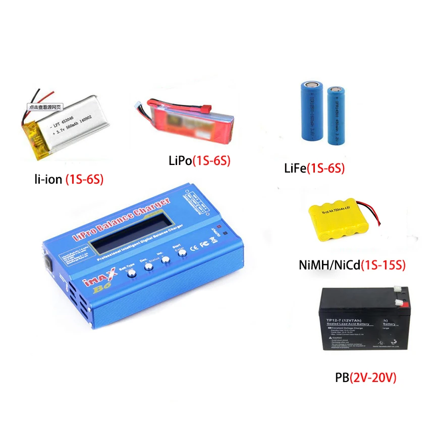 

APBLP iMAX B6 80W 6A Battery Charger Lipo NiMh Li-ion Ni-Cd Digital RC Balance Charger Lipro Charger Discharger + 15V 6A Adapter