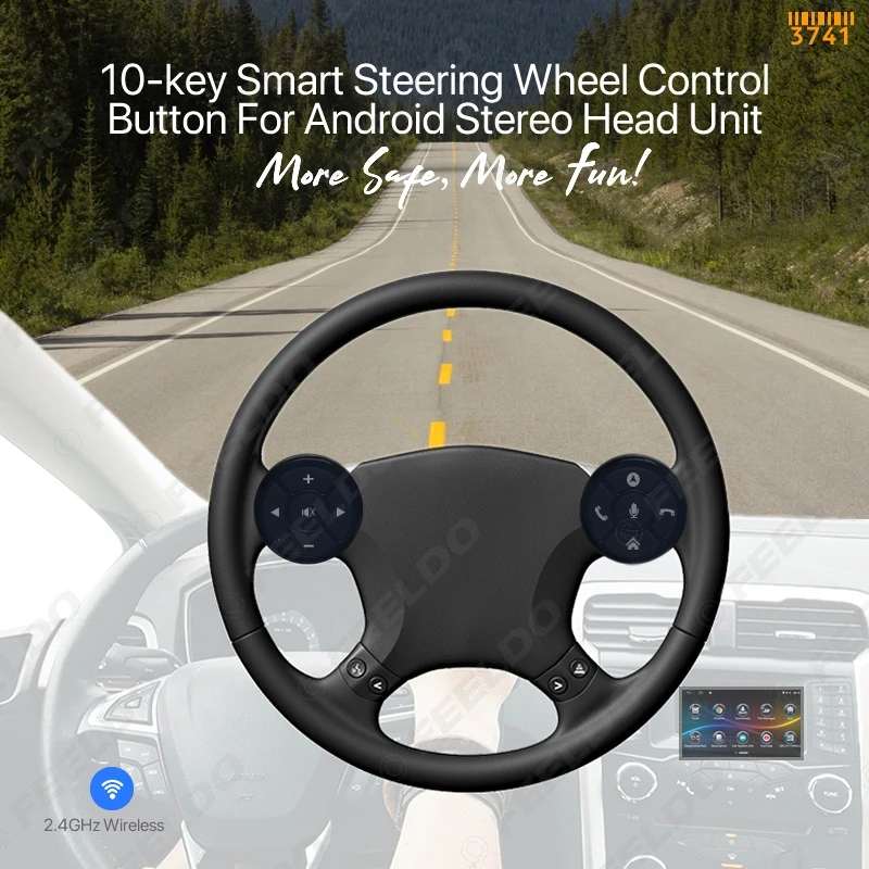 Ультратонкая Беспроводная кнопка управления рулевым колесом FEELD 10-Автомобильный