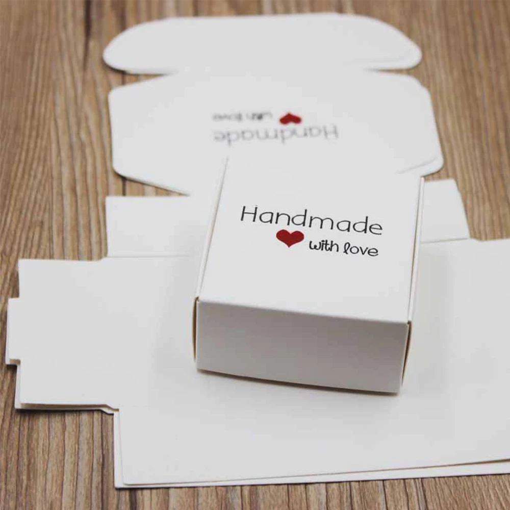 Бумажная коробка сделай сам с окном 50 шт. белая/черная/крафт-бумага Подарочная