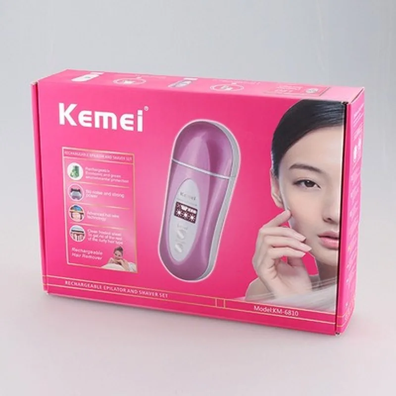 Перезаряжаемые электрические бритвы Kemei эпилятор Женский беспроводной
