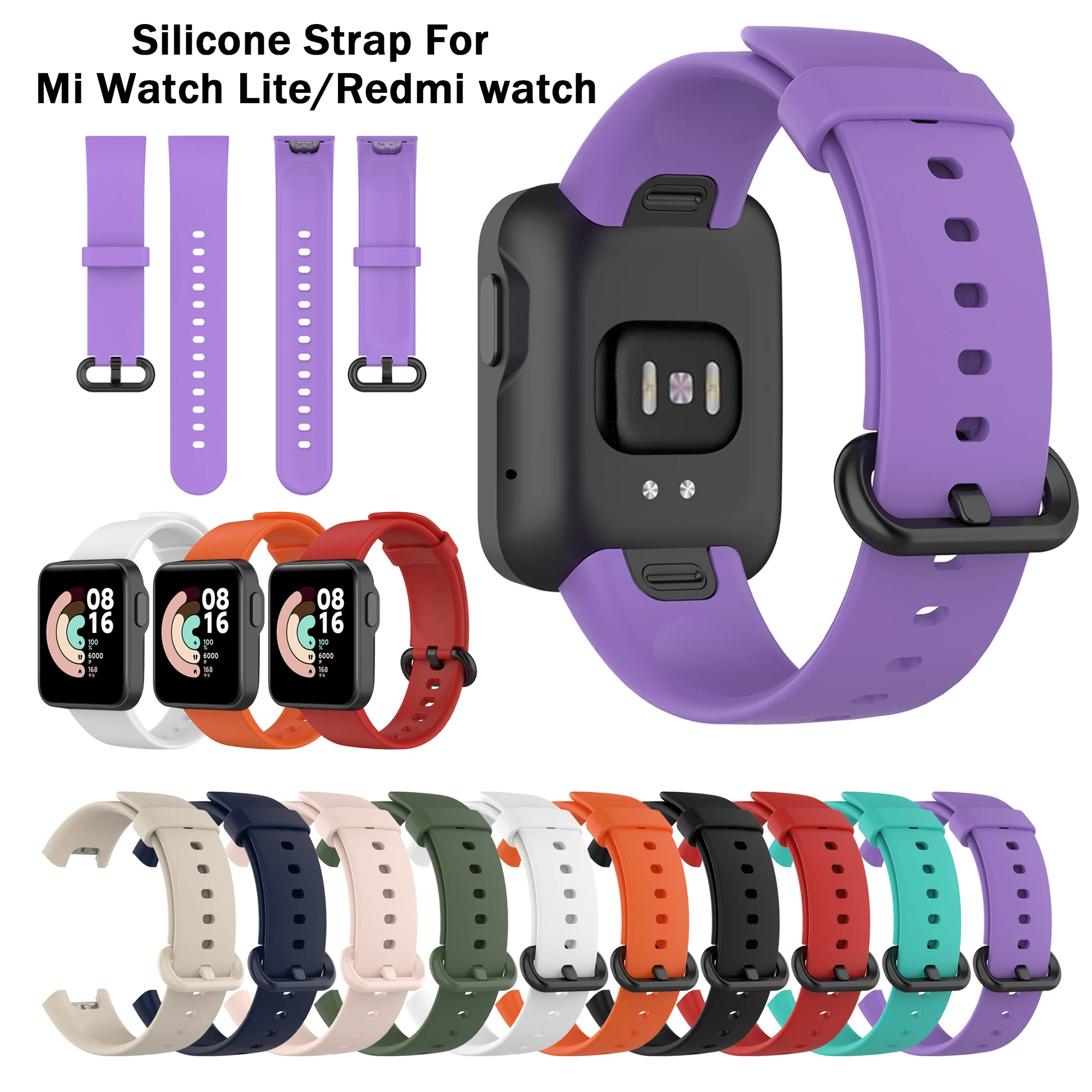 Спортивный силиконовый ремешок для часов Redmi официальный стиль Xiaomi Mi Watch Lite