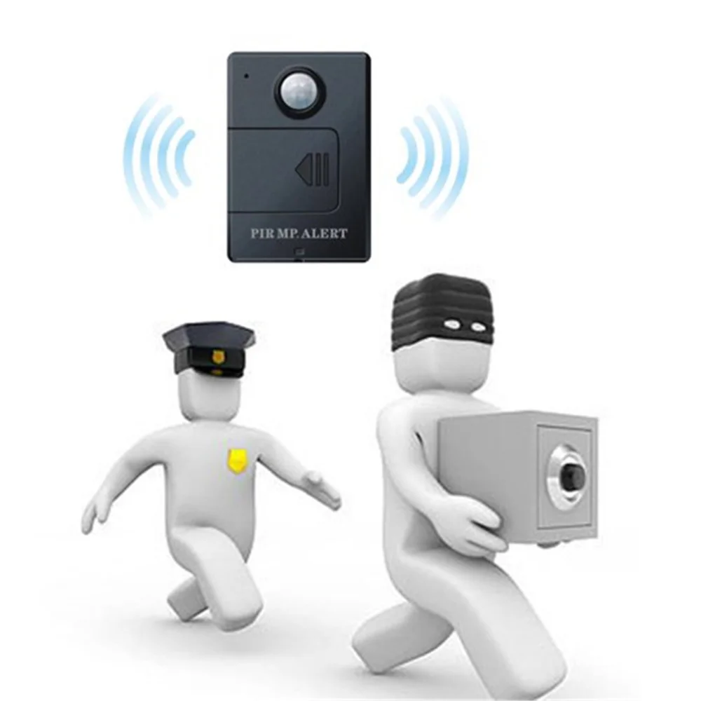 

Infrared Sensor Wireless Detector GSM High Sensitive Alarm with Plug for Store Warehouse Factory (Black)