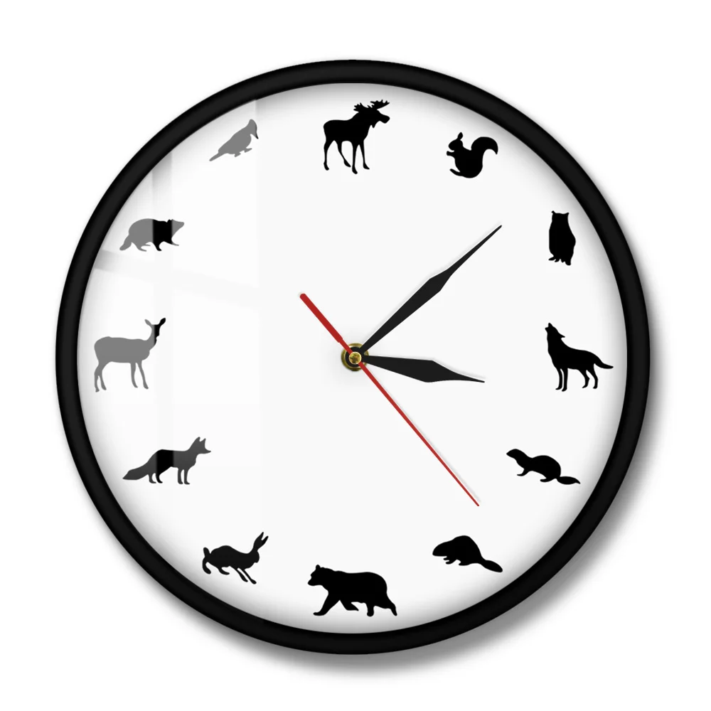 Сафари животные настенные часы леса приключения Дикая жизнь аниамл ручная