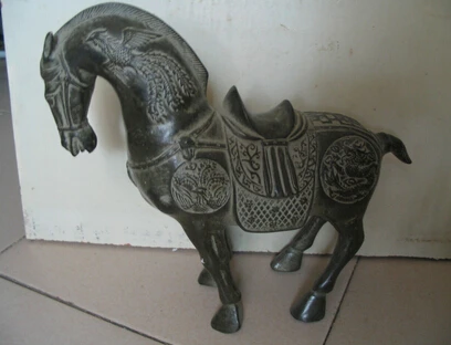 Бесплатная доставка Красивая Бронзовая статуя дракона Тотем Феникса |