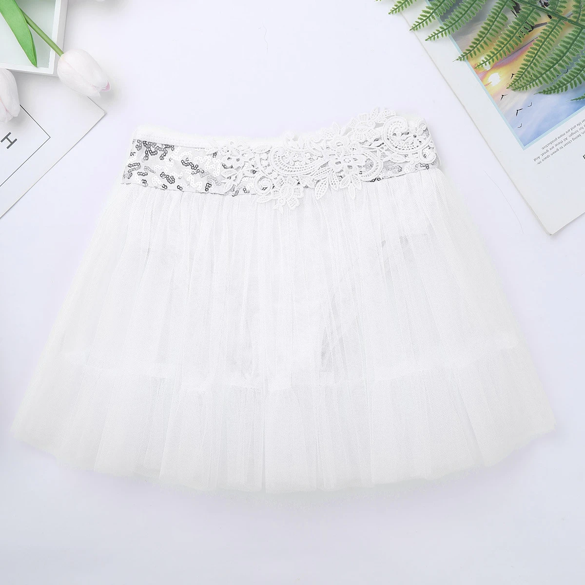 Детские топы с блестками для девочек гимнастическое трико Тюлевая пачка