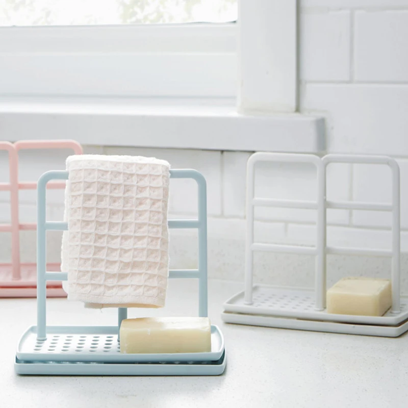 1PCS Storage Rack Mutifuctional Standing Type Sponge Holder Shelf Plate For Pad Towel Organizer Home Kitchen Accessories | Дом и сад