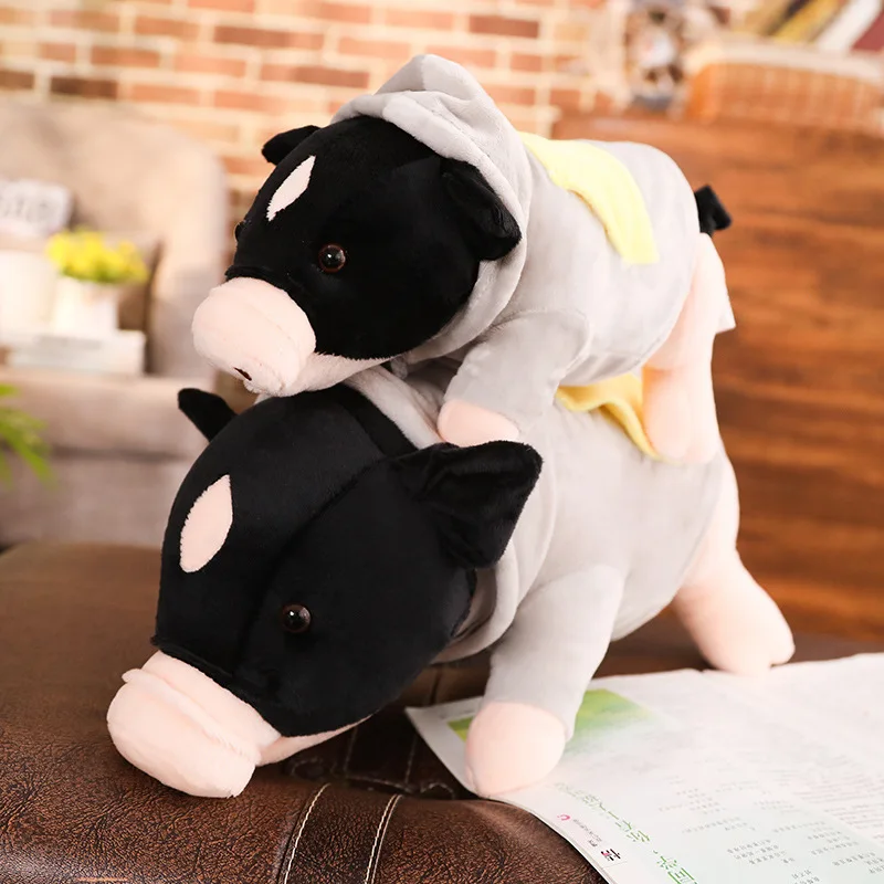 1 шт. Милая Свинья Кукла Плюшевая Игрушка Подушка для сна в одежде уродливая