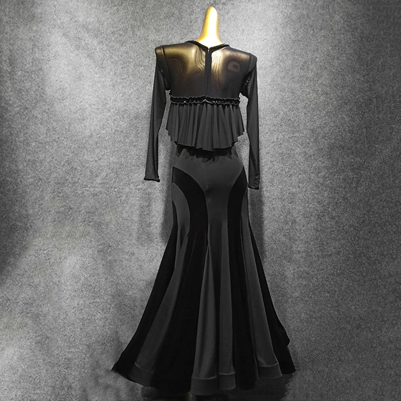 Новинка платье для бальной комнаты Черное длинное вечевечерние выпускного